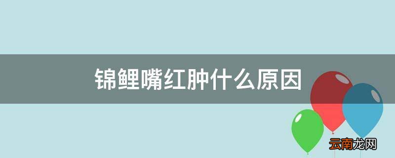 锦鲤嘴红肿什么原因
