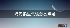 妈妈很生气该怎么哄她