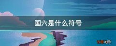 国六是什么符号