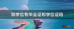 双学位有毕业证和学位证吗
