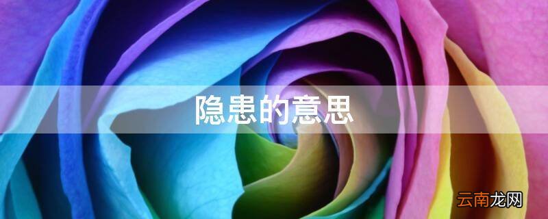 隐患的意思