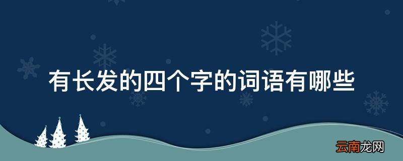 有长发的四个字的词语有哪些