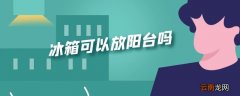 冰箱可以放阳台吗