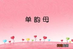 单韵母都有什么