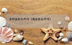 淘宝怎么代付 支付宝怎么代付