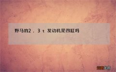 野马的2.3t发动机是四缸吗