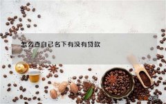 怎么查自己名下有没有贷款