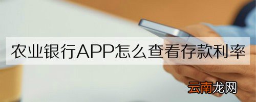 分享农业银行APP存款利率如何查看。