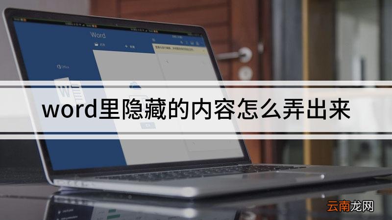 word里隐藏的内容怎么弄出来