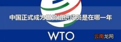 中国正式成为世贸组织成员是在哪一年