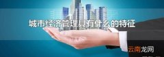 城市经济管理具有什么的特征